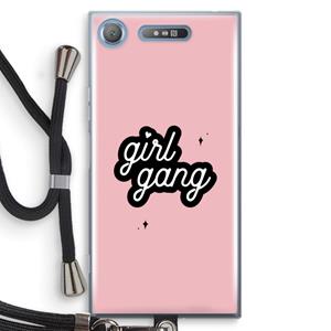 CaseCompany Girl Gang: Sony Xperia XZ1 Transparant Hoesje met koord
