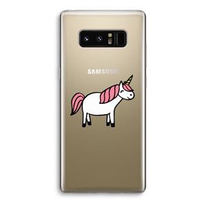 CaseCompany Eenhoorn: Samsung Galaxy Note 8 Transparant Hoesje
