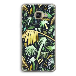 CaseCompany Tropical Palms Dark: Samsung A3 (2017) Transparant Hoesje