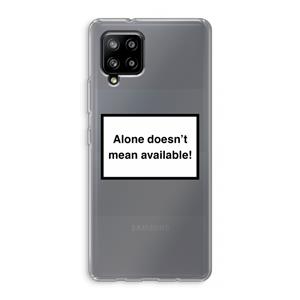 CaseCompany Alone: Samsung Galaxy A42 5G Transparant Hoesje