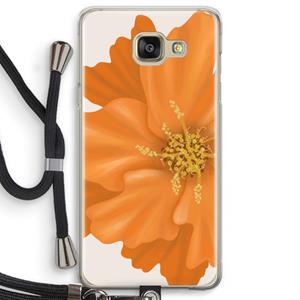 CaseCompany Orange Ellila flower: Samsung Galaxy A5 (2016) Transparant Hoesje met koord