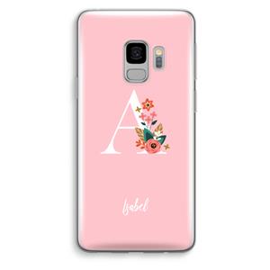 CaseCompany Pink Bouquet: Samsung Galaxy S9 Transparant Hoesje