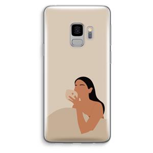 CaseCompany Fresh coffee: Samsung Galaxy S9 Transparant Hoesje