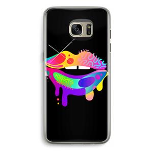 CaseCompany Lip Palette: Samsung Galaxy S7 Edge Transparant Hoesje