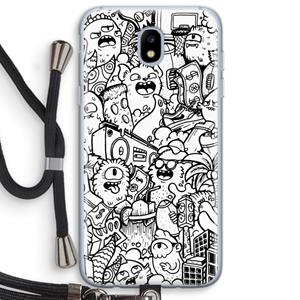 CaseCompany Vexx City #2: Samsung Galaxy J5 (2017) Transparant Hoesje met koord