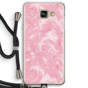 CaseCompany Abstract Painting Pink: Samsung Galaxy A5 (2016) Transparant Hoesje met koord