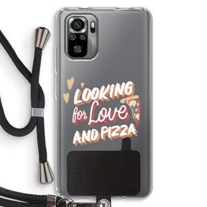 CaseCompany Pizza is the answer: Xiaomi Redmi Note 10S Transparant Hoesje met koord