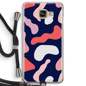 CaseCompany Memphis Shapes Pink: Samsung Galaxy A5 (2016) Transparant Hoesje met koord