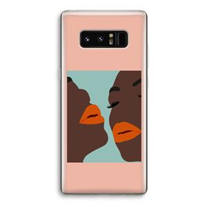 CaseCompany Orange lips: Samsung Galaxy Note 8 Transparant Hoesje