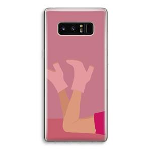 CaseCompany Pink boots: Samsung Galaxy Note 8 Transparant Hoesje