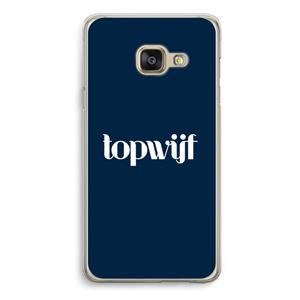 CaseCompany Topwijf Navy: Samsung A3 (2017) Transparant Hoesje