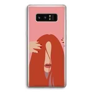 CaseCompany Woke up like this: Samsung Galaxy Note 8 Transparant Hoesje