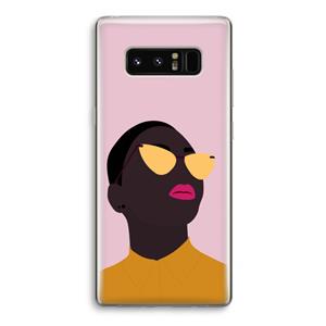 CaseCompany Yellow glasses: Samsung Galaxy Note 8 Transparant Hoesje