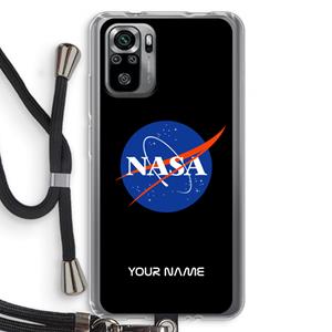 CaseCompany NASA: Xiaomi Redmi Note 10S Transparant Hoesje met koord