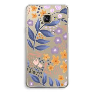 CaseCompany Flowers with blue leaves: Samsung A3 (2017) Transparant Hoesje