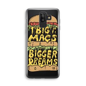 CaseCompany Big Macs Bigger Dreams: Samsung Galaxy J8 (2018) Transparant Hoesje