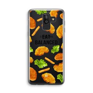 CaseCompany Eat Balanced: Samsung Galaxy J8 (2018) Transparant Hoesje