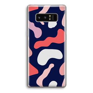 CaseCompany Memphis Shapes Pink: Samsung Galaxy Note 8 Transparant Hoesje