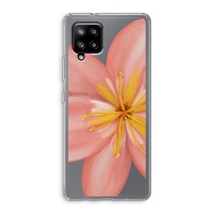 CaseCompany Pink Ellila Flower: Samsung Galaxy A42 5G Transparant Hoesje