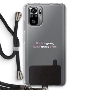 CaseCompany uzelf graag zien: Xiaomi Redmi Note 10S Transparant Hoesje met koord