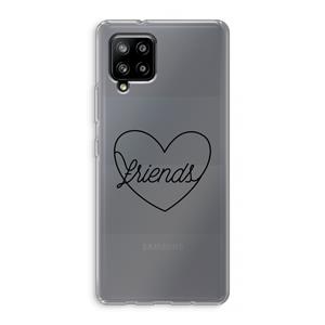 CaseCompany Friends heart black: Samsung Galaxy A42 5G Transparant Hoesje