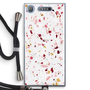 CaseCompany Terrazzo N°9: Sony Xperia XZ1 Transparant Hoesje met koord