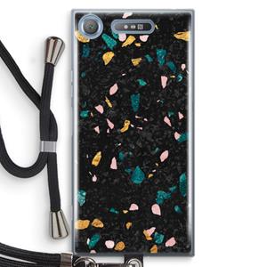 CaseCompany Terrazzo N°10: Sony Xperia XZ1 Transparant Hoesje met koord