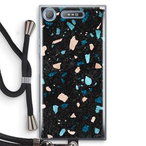 CaseCompany Terrazzo N°11: Sony Xperia XZ1 Transparant Hoesje met koord