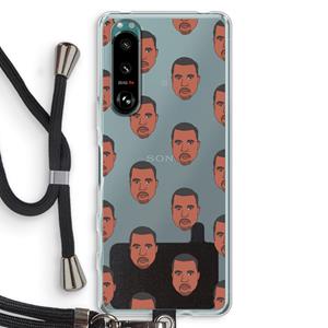 CaseCompany Kanye Call Me℃: Sony Xperia 5 III Transparant Hoesje met koord