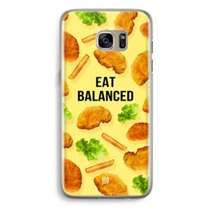 CaseCompany Eat Balanced: Samsung Galaxy S7 Edge Transparant Hoesje