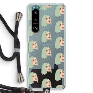 CaseCompany King Kylie: Sony Xperia 5 III Transparant Hoesje met koord