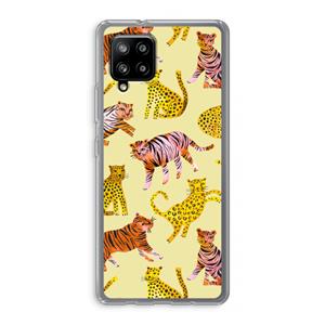 CaseCompany Cute Tigers and Leopards: Samsung Galaxy A42 5G Transparant Hoesje