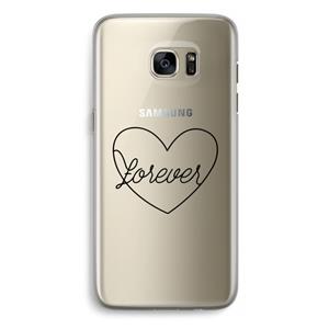 CaseCompany Forever heart black: Samsung Galaxy S7 Edge Transparant Hoesje