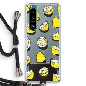 CaseCompany When Life Gives You Lemons...: Sony Xperia 5 III Transparant Hoesje met koord