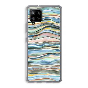 CaseCompany Watercolor Agate: Samsung Galaxy A42 5G Transparant Hoesje