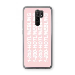CaseCompany Hotline bling pink: Xiaomi Redmi 9 Transparant Hoesje