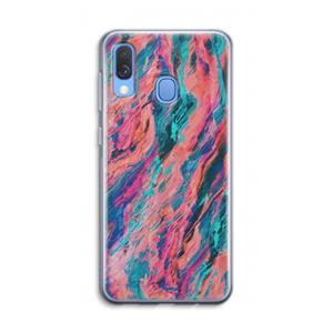 CaseCompany Electric Times: Samsung Galaxy A40 Transparant Hoesje