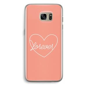 CaseCompany Forever heart: Samsung Galaxy S7 Edge Transparant Hoesje