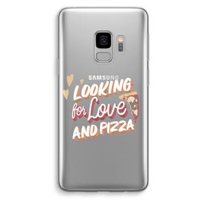 CaseCompany Pizza is the answer: Samsung Galaxy S9 Transparant Hoesje
