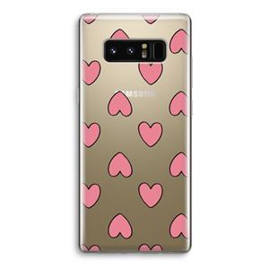 CaseCompany Ondersteboven verliefd: Samsung Galaxy Note 8 Transparant Hoesje