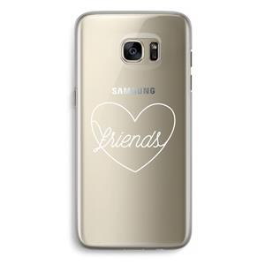 CaseCompany Friends heart pastel: Samsung Galaxy S7 Edge Transparant Hoesje