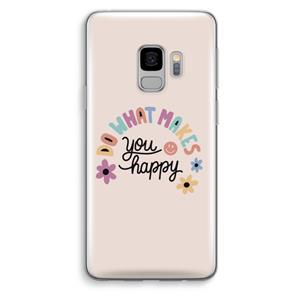 CaseCompany Happy days: Samsung Galaxy S9 Transparant Hoesje