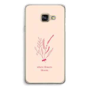 CaseCompany Where flowers bloom: Samsung A3 (2017) Transparant Hoesje