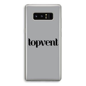 CaseCompany Topvent Grijs Zwart: Samsung Galaxy Note 8 Transparant Hoesje