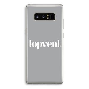CaseCompany Topvent Grijs Wit: Samsung Galaxy Note 8 Transparant Hoesje