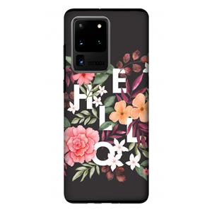 CaseCompany Hello in flowers: Samsung Galaxy S20 Ultra Tough Case