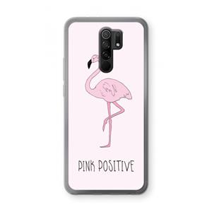 CaseCompany Pink positive: Xiaomi Redmi 9 Transparant Hoesje
