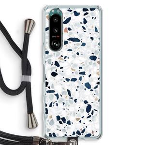 CaseCompany Terrazzo N°1: Sony Xperia 5 III Transparant Hoesje met koord