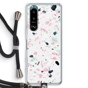 CaseCompany Terrazzo N°3: Sony Xperia 5 III Transparant Hoesje met koord