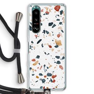 CaseCompany Terrazzo N°4: Sony Xperia 5 III Transparant Hoesje met koord